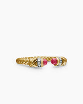 Petite Helena Ring in 18K Yellow Gold with Rubies and Diamonds, 2.5mm